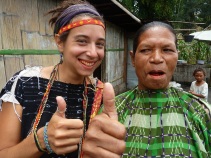 With a Ngada woman near Bajawa, Flores