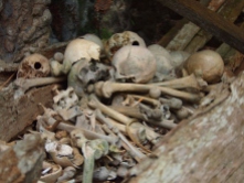 Bones in burial site, Ke'te Kesu