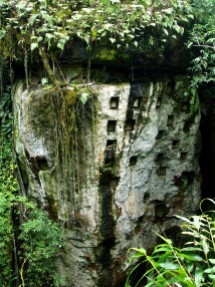 Rock graves near Batutumonga, Toraja