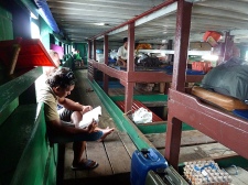 Inside the ferry from Wakai to Malenge